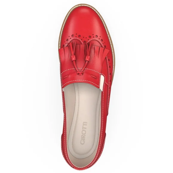 Girotti Platform Slip Ons6873 Soft Leather Santa Claus (Red) Size 42(EUR)/10(US) - Picture 5 of 6